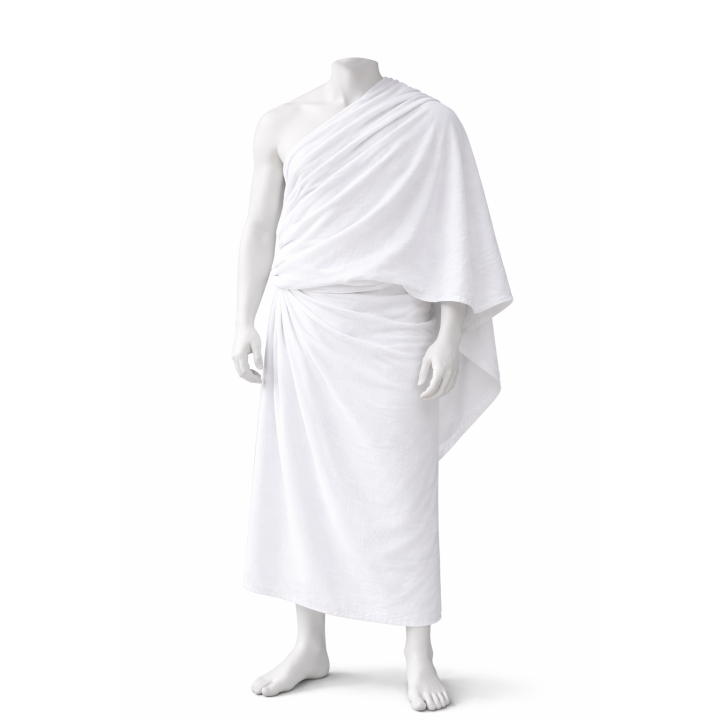 Ihram homme blanc haute densité finition soft-touch pour pèlerinage - MonIhram